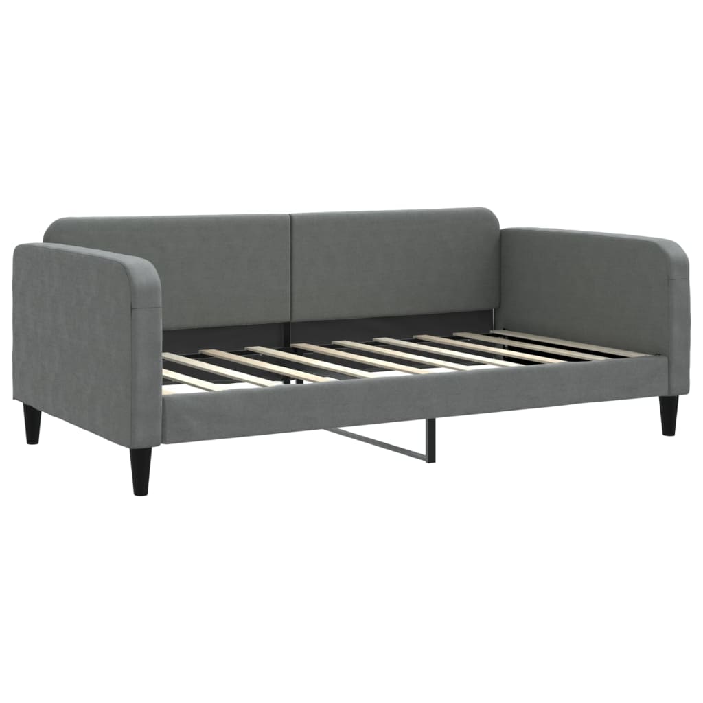 vidaXL Daybed with Trundle Dark Gray 39.4"x74.8" Fabric