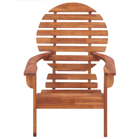 vidaXL Folding Adirondack Chair Lawn Chair for Outdoor Porch Solid Wood Acacia