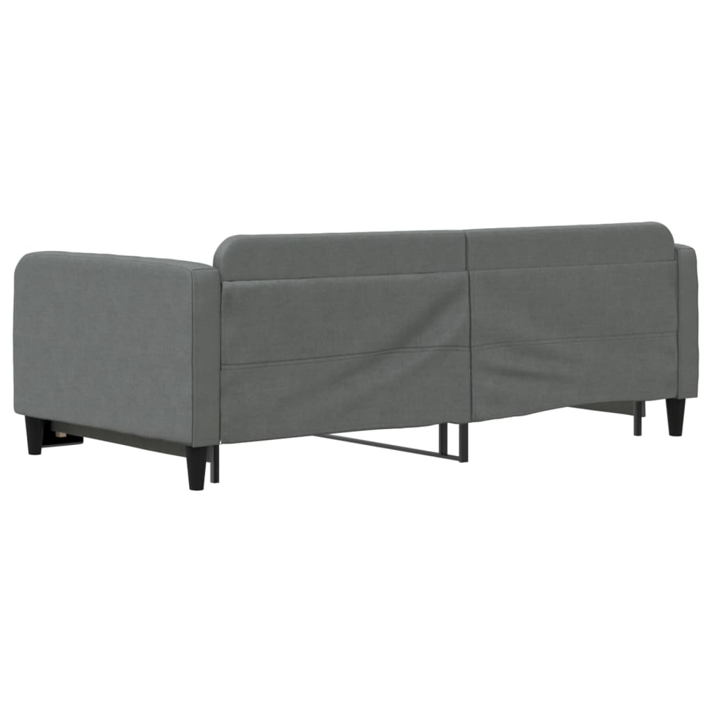 vidaXL Daybed with Trundle Dark Gray 39.4"x74.8" Fabric