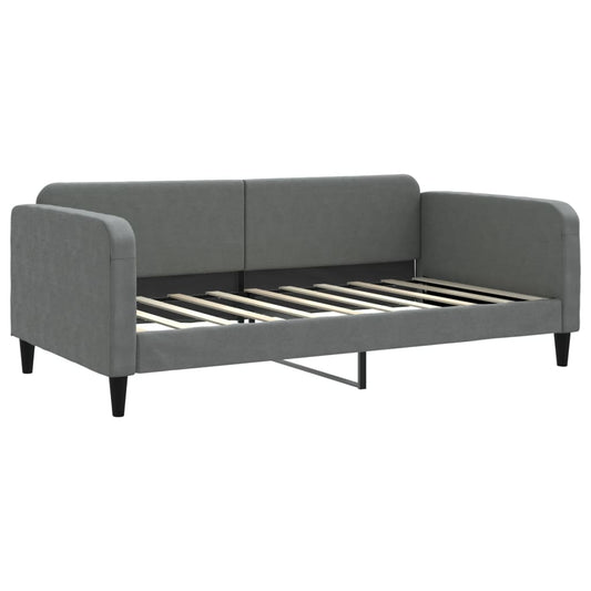 vidaXL Daybed with Trundle Dark Gray 39.4"x74.8" Fabric